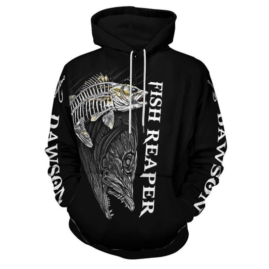 Fishing Lover Custom Hoodie for Men Women – Personalized Fish Print Polyester Fishing Sweatshirt – Customized Hoodies & Gift For Fisherman